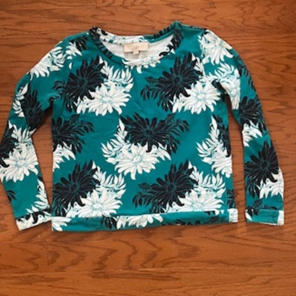 LOFT Hawaiian Print Cotton Pullover